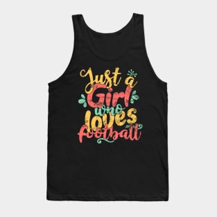 Just a Girl Who Loves Football print Tank Top